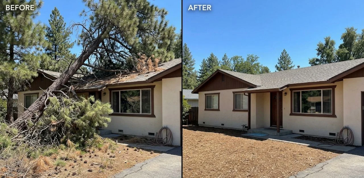 Before & After Image - Tree Removal Services in Deer Lodge Park, CA