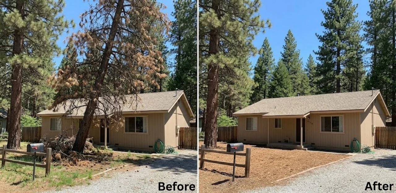 Before & After Image - Tree Removal Services in Erwin Lake, CA