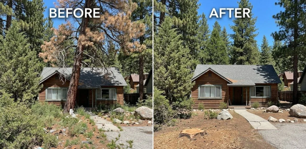 Before & After Image - Tree Removal Services in Moonridge, CA