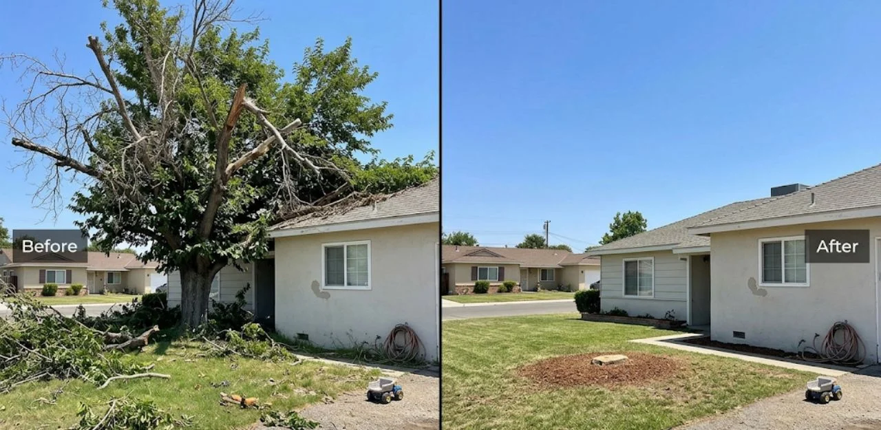 Before & After Image - Tree Removal Services in Nealeys Corner, CA