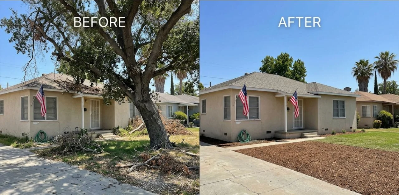 Before & After Image - Tree Removal Services in Redlands, CA