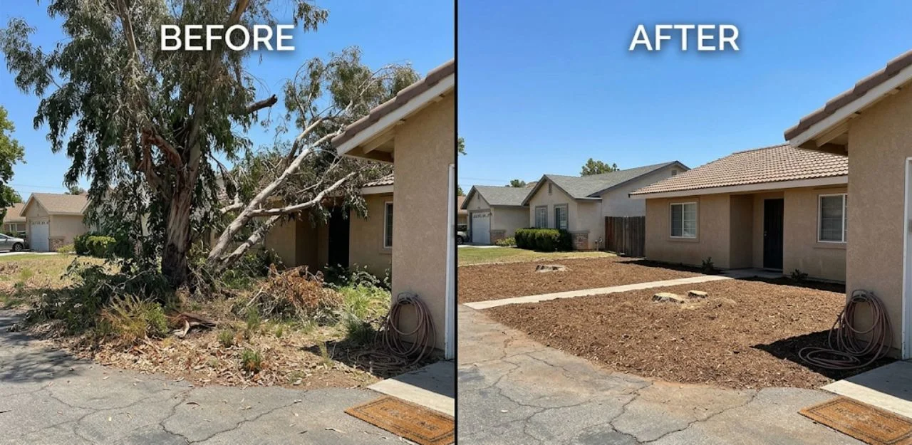 Before & After Image - Tree Removal Services in Riverside, CA