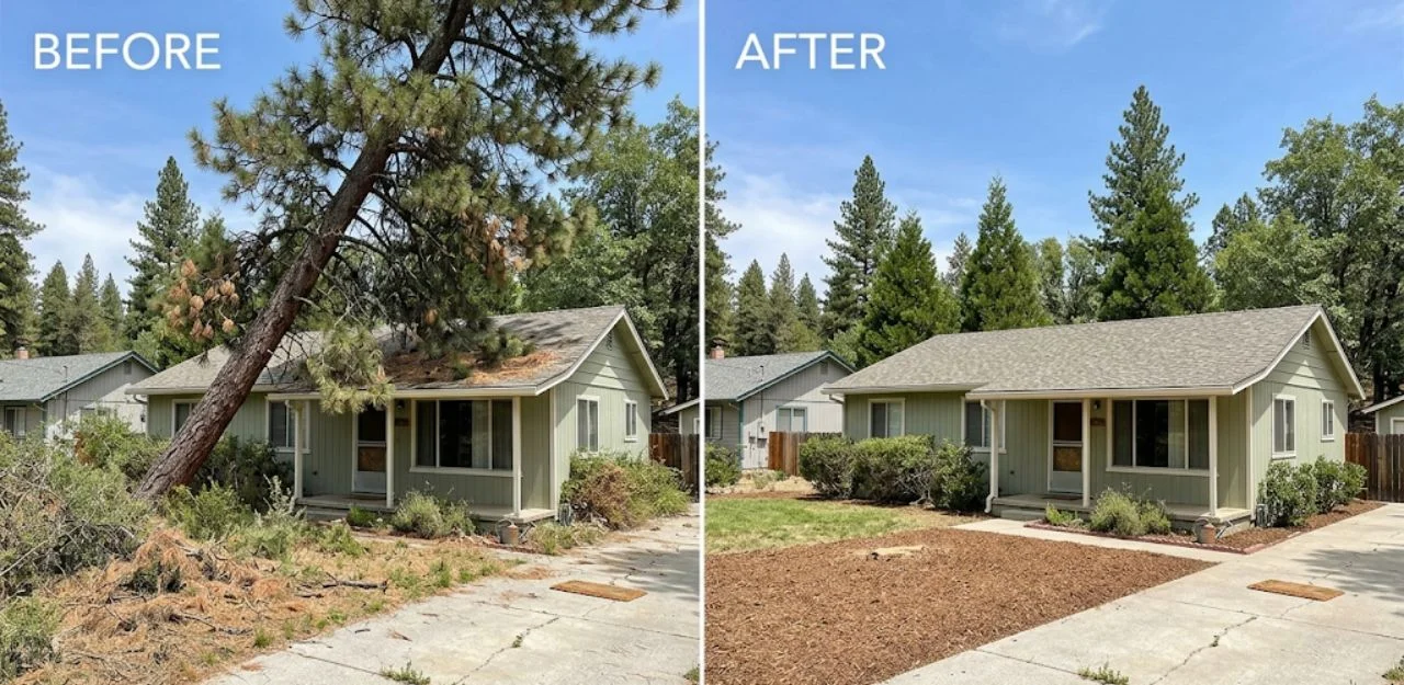 Before & After Image - Tree Removal Services in Skyland, CA