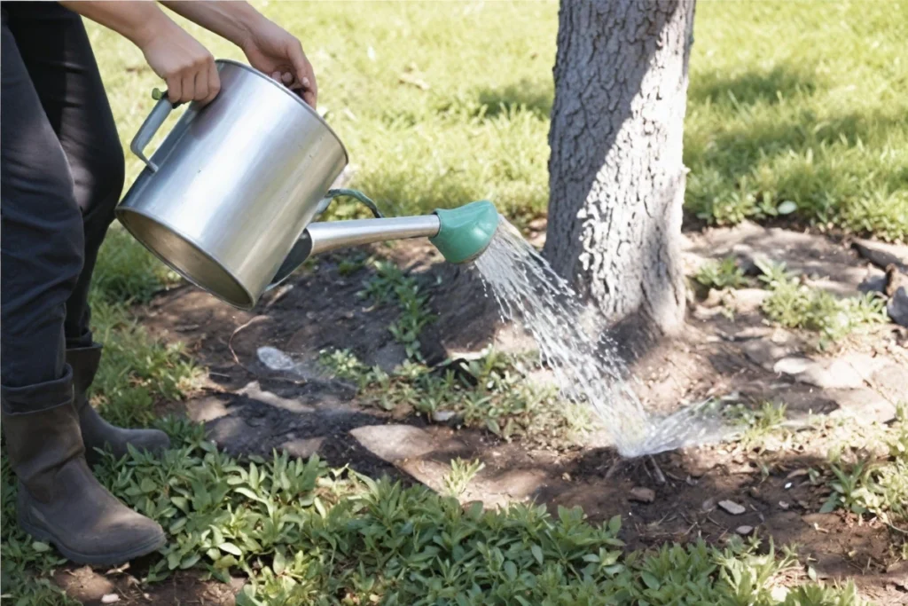 Professional Tree Mulching and Fertilization Services in Rim Forest being performed by a skilled arborist to ensure healthy, vibrant, and thriving trees year-round.
