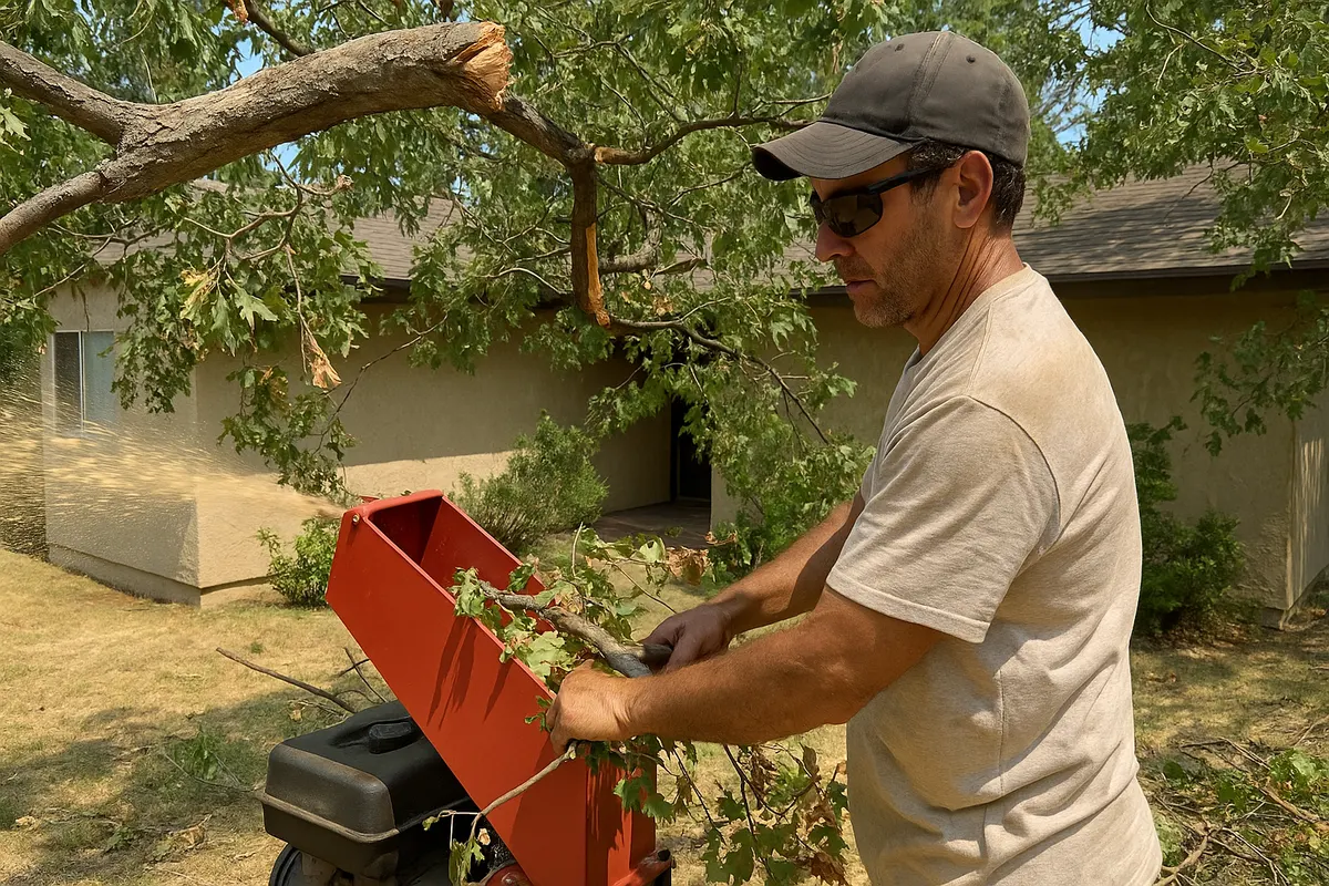A healthy tree being inspected as part of a preventative tree disease program in Running Springs, CA.